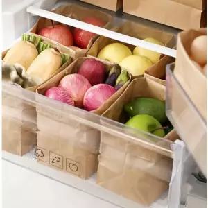 J2K 크라프트 코팅 방수 페이퍼 냉장고 정리함 용기 종이 봉투 3size 5매