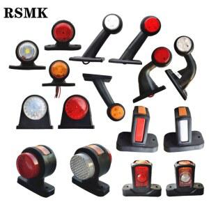 스카니아용 볼보 트럭용 사이드 마커 라이트, 트레일러 윤곽 램프 클리어런스 테일 라이트 , 1 쌍 트럭, 24V, 12V