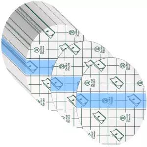 누안추 60피스 투명 신축성 접착 붕대 방수 수영 피부용 필름 클리어 드레싱 테이프 타원 3.2 x 4 인치