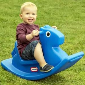 영유아 안전 흔들목마 장난감 실내 놀이터 선물 블루 승용완구