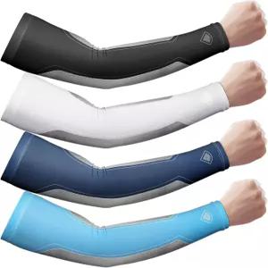 젠펜 4쌍 팔 소매 UV 쿨링 자외선 차단 남성용 타투 커버 스포츠 압축