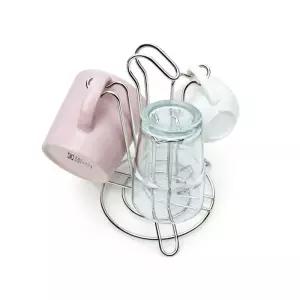 스텐 걸이 컵꽂이 수납 주방 거치대 3구 정리 정리대 디스펜서 꽂이대 원형