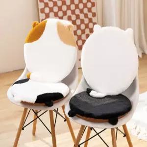 J2K 고양이 메모리쿠션 메모리폼 캐릭터 쿠션 원형 방석 학생 사무실