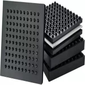 BXI 운동 장비 매트 헤비 듀티 - 4 x 0.8 인치 개 미끄럼 방지 소음 감소 트레드밀 고정식 자전거 단단한