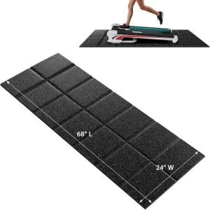 CIHI 접이식 고무 러닝머신 매트 - 가정용 피트니스용 워킹 패드 높은 복원력을 갖춘 자전거 짐 미끄럼