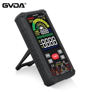 GVDA 스마트 충전식 디지털 멀티미터  True RMS 9999 카운트  1000V 10 ADC 전압 전류 멀티메트로 컬러 LCD