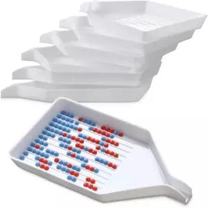 6PCS 플라스틱 다이아몬드 아트 페인팅 구슬 분류 트레이(3.8 x 2.2 인치) DIY 공예용 액세서리 및 도구