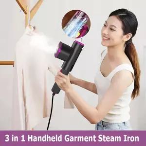 휴대용 의류 스팀 다리미 미니 3 in 1 수직 회전 습식 건식 다리미 의류 여행 가정용 도구