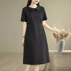 스파이더맨 여친 원피스 펀칭 레이스 미디스커트 빅사이즈 슬림핏 에어 OPH1