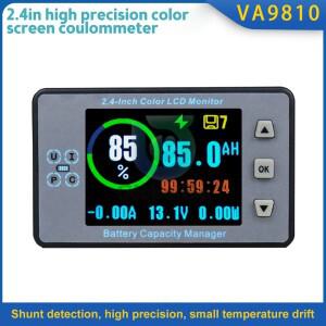 DC8-100V 전압 전류 측정기 배터리 용량 테스터  표시기  LiFePO 쿨롱 카운터  자동차 도구  VA9810