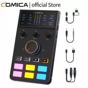 COMICA ADCaster C1 오디오 인터페이스, 스트리밍/게임/팟캐스팅용 Bluetooth 연결, iMAC iPhone Android용