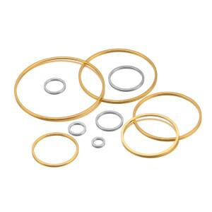 20피스 스테인레스 스틸 라운드 매력 귀걸이 반지 큰 원형 귀 와이어 고리 펜던트 DIY 쥬얼리 팔찌 커넥터