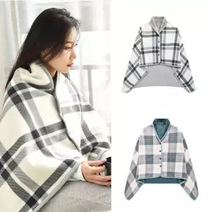 사무실 카페 독서실 다용도 극세사 버튼 무릎 담요 블랭킷 항공