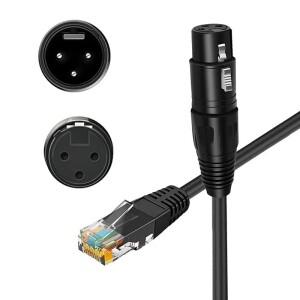 3핀 XLR에서 RJ45 네트워크 코드 센서 어댑터 디지털 오디오/비디오 와이어 DMX512 2코어 여성 신호 커넥터