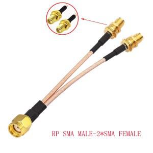 SMA - 2X 남성 Y 유형 분배기 결합기 점퍼 케이블 피그테일 RG316
