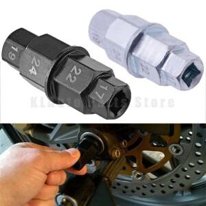 바이크 오토바이 17 19 22 24mm 전면 후면 휠 액슬 육각 스핀들 드라이버 다기능 제거 도구