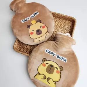 (별별창고) 카피바라 보온 물주머니 핫팩 극세사 미니 니트 인형 커버만