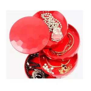 로에보 크리스탈 4단 악세서리 관함 레드석 석상자 쥬얼리 트레이 주관 다용도 얼리관 화장대소품 정리