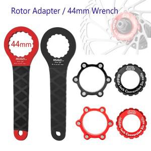 자전거 센터록-6 볼트 6 홀 로터 어댑터 디스크 브레이크 허브 센터 잠금 변환 스페이서 44mm 렌치 스패너