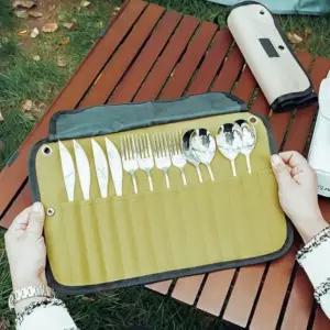 캠핑용 커트러리 수납 케이스 식기 도구 보관함 조리도구 가방 아웃도어 주방용품 정리백 낚시 피크닉용