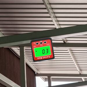 3 In 1 360 ° 전자 디지털 레벨 박스 각도기 마그네틱 베이스 파인더 버블 백라이트 눈금자 측정 도구