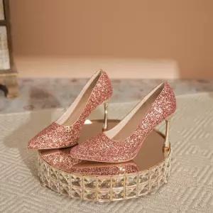 여사친 펌프스 샴페인 프렌치 여수화 스팽글 하이힐 가보시 웨딩 단화 힐 스틸레토 CH5