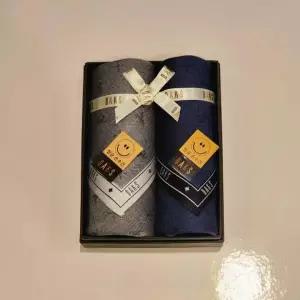 [하프클럽/닥스ACC]  DE4 남녀2매 세트 선염 손수건