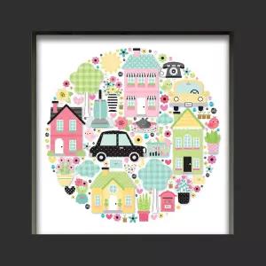 두들버그 디자인 섀도우 박스 삽입 마이 해피