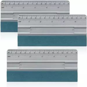 고메이크 비닐 랩 스퀴지 6인치 스크레이퍼와 자 및 극세사 펠트 엣지 어플리케이터 사인 제작 그래픽 벽지