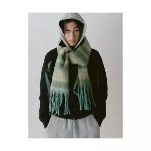 매장정품 에잇세컨즈 8SECONDS 소매 블럭 카라 집업 가디건 블랙 424Y5AAY15 677551