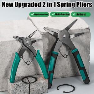 2in 1 스냅 링 플라이어 내부 외부 카드 고정용 다기능 전문가용 서클립 전동 수리 도구