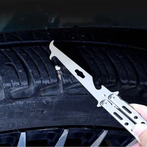 접이식 타이어 청소 후크 스크루 드라이버 액세서리 전동 스톤 클리너 리무버 도구 수리