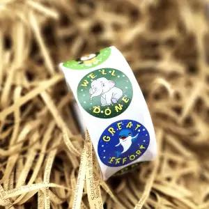 문구 사무용품 스티커 어린이집 유치원 동물 칭찬 롤형 학교 수업 보상용