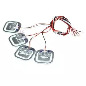압력 센서 sensor 4개 50kg 몸체로드 셀 계량 저항 스트레인 하프 브리지 총 중량 저울 측정 34x34mm