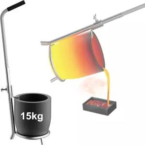 실리콘 카바이드 흑연 도가니로 금속을 제련하기 위한 15kg 및 집게 랙 용광로 작업 구리 보석 주조 도구용