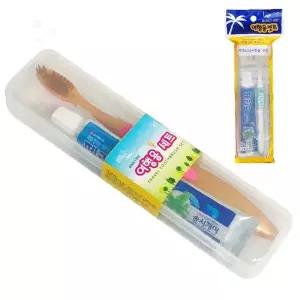 휴대용 칫솔 치약 세트 케이스 포함 여행 출장 캠핑 숙박 위생 양치 구강 관리