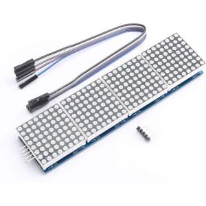 MAX7219 도트 매트릭스 모듈 32x8 4 in 1 LED 디스플레이 Arduino호환 Raspberry pi호환용 5핀 와이어로 구
