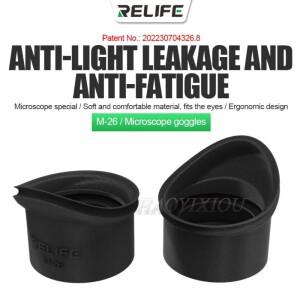 RELIFE M-26 현미경 3D 고글 고무 접안 렌즈 커버 가드 대부분의 스테레오 용 실리콘 아이 컵 강력한 음영