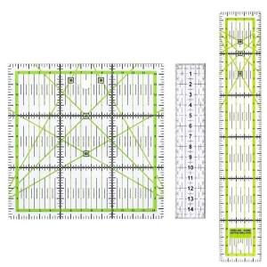 1/2피스 15cm 퀼트 패치 워크 눈금자 패브릭 천 절단 아크릴 바느질 DIY  공예 재단사 도구