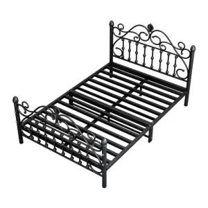 침대 헤드 프레임 침대프레임 등받이 등나무 수납 핑크 베드