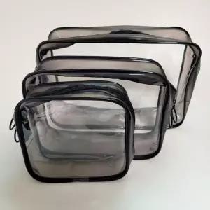 여행용 화장품 파우치 사각 투명 백 미니 3종 세트