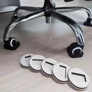 [에이치플러스몰]사무용 의자 바퀴 고정 커버 끄는 소리 끌림 방지 5개 장판 눌림