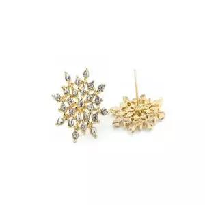 [콩심팥심]큐빅 여성 패션 눈꽃 스노우 귀걸이