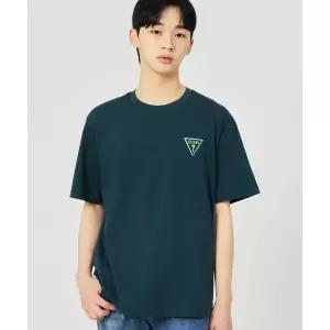 매장정품 게스 GUESS 2color 유니 세미오버핏 등판 삼각 로고 반팔티 NP2KE410 1256145