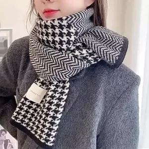 [골드스마일]더블 패턴 머플러 목돌이 중학생 목도리 발열 슬림 짧은 숏 커플