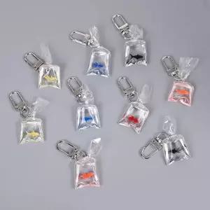 [콩심팥심]금붕어 고리 키홀더 가방꾸미기 재료 가방 인형 악세사리 테슬