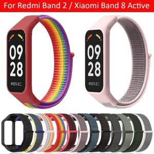 Redmi Band 2 / 샤오미호환 8 용 나일론 스트랩 액티브 손목 밴드 팔찌 소프트 SmartWatch  시계 액세서리