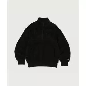 챔피온 CHAMPION 코듀로이 폴라플리스 하프 집업 후리스 Black 1023986