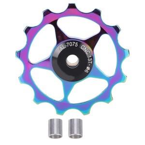 알루미늄 합금 리어 디레일러 풀리 11T/13T 컬러풀 자전거 고성능 베어링