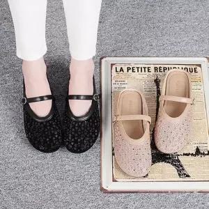 [하프클럽/]여자 매쉬 SS 트윙클 스트랩 뮬